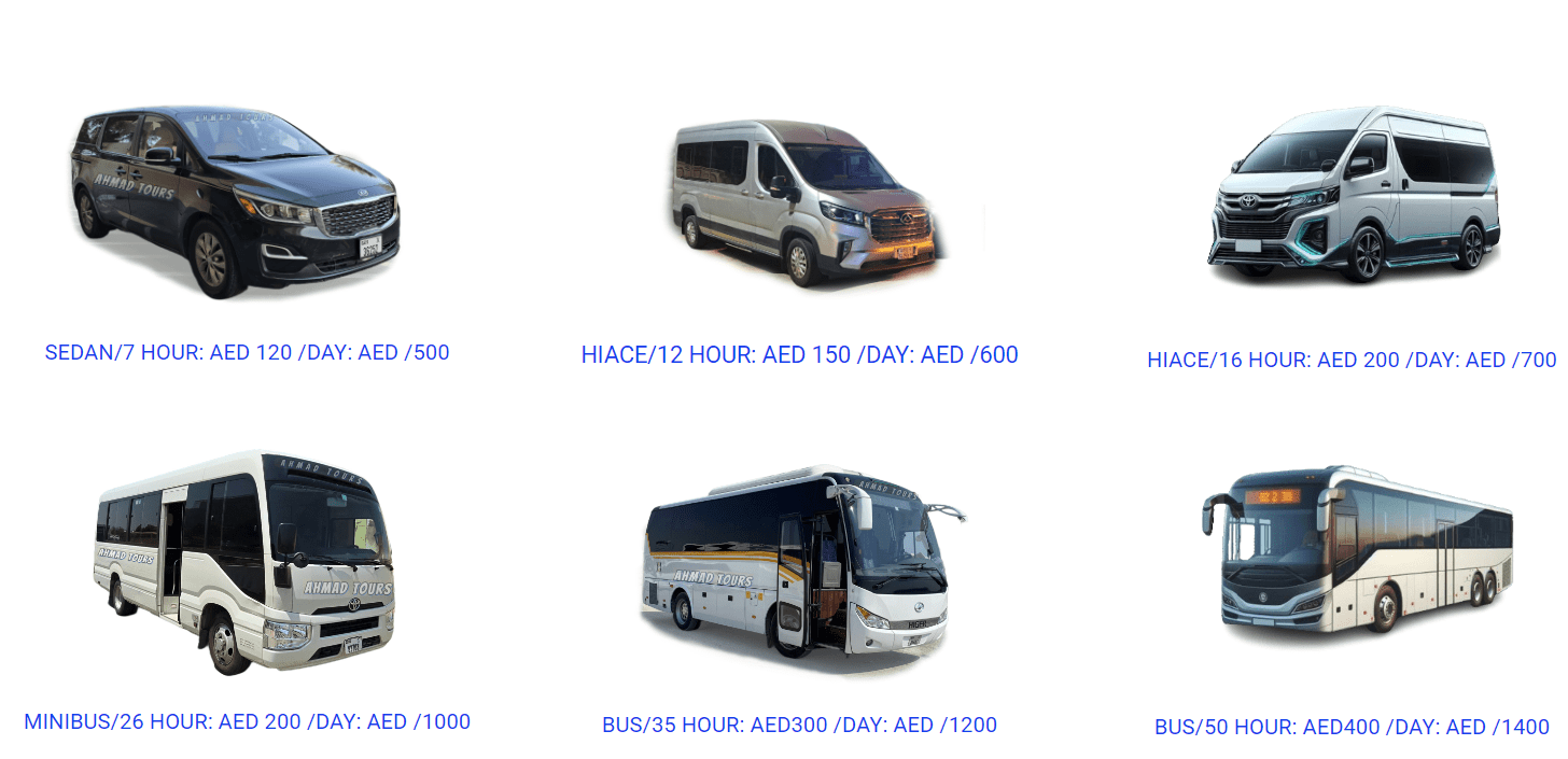 Find the perfect passenger vehicle in our fleet for UAE trip